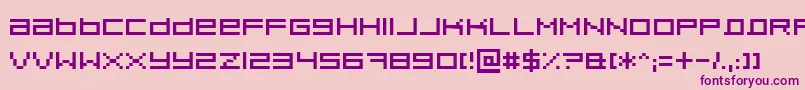 Pixeldust Font – Purple Fonts on Pink Background