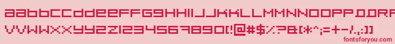 Pixeldust Font – Red Fonts on Pink Background