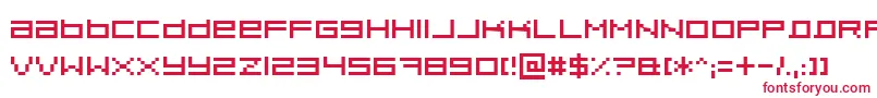 Pixeldust Font – Red Fonts on White Background