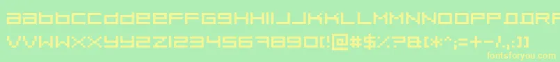 Pixeldust-fontti – keltaiset fontit vihreällä taustalla