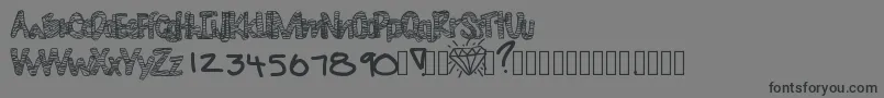 Шрифт Diamondlife – чёрные шрифты на сером фоне