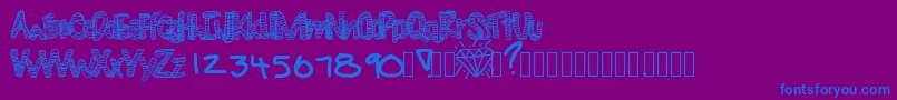 Шрифт Diamondlife – синие шрифты на фиолетовом фоне