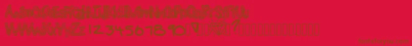 Diamondlife Font – Brown Fonts on Red Background