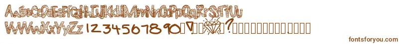 Diamondlife Font – Brown Fonts on White Background