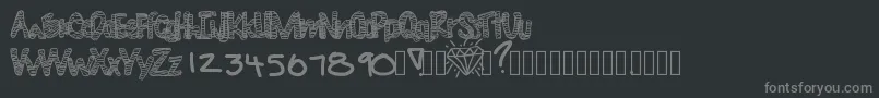 Diamondlife-Schriftart – Graue Schriften auf schwarzem Hintergrund