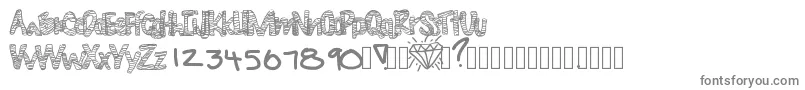 Diamondlife Font – Gray Fonts on White Background