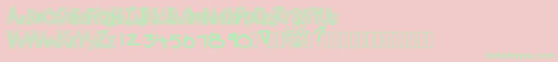 Diamondlife Font – Green Fonts on Pink Background