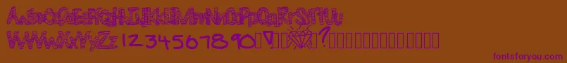 Diamondlife Font – Purple Fonts on Brown Background