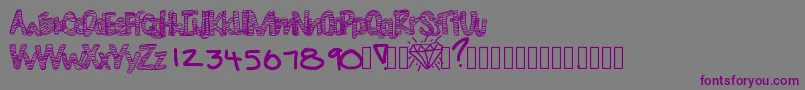 Diamondlife Font – Purple Fonts on Gray Background