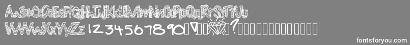 Diamondlife Font – White Fonts on Gray Background