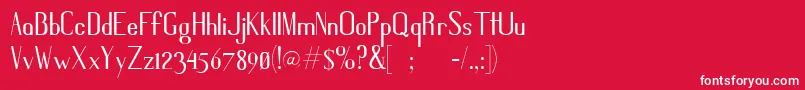 Grissans Font – White Fonts on Red Background