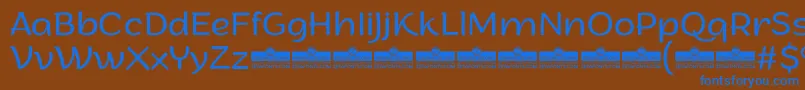 ArturoLightTrial Font – Blue Fonts on Brown Background