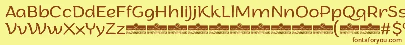 ArturoLightTrial Font – Brown Fonts on Yellow Background