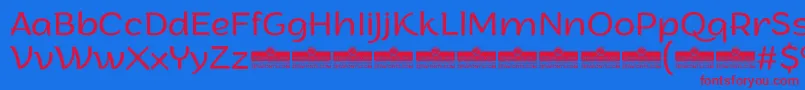 フォントArturoLightTrial – 赤い文字の青い背景