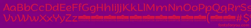 ArturoLightTrial Font – Red Fonts on Purple Background