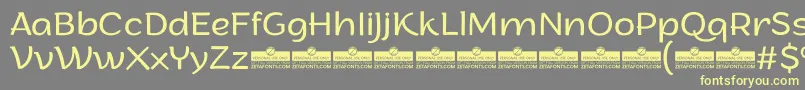 ArturoLightTrial Font – Yellow Fonts on Gray Background