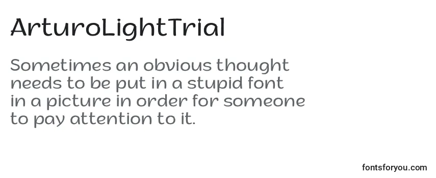 Review of the ArturoLightTrial Font