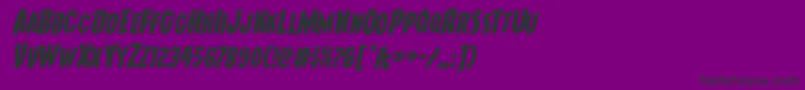 Youngfrankrotal-Schriftart – Schwarze Schriften auf violettem Hintergrund