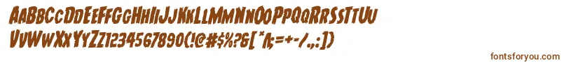 Шрифт Youngfrankrotal – коричневые шрифты на белом фоне