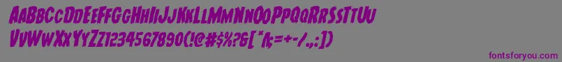 Шрифт Youngfrankrotal – фиолетовые шрифты на сером фоне