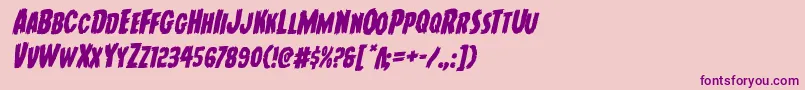 Youngfrankrotal Font – Purple Fonts on Pink Background