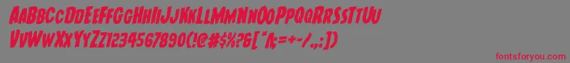 Youngfrankrotal Font – Red Fonts on Gray Background