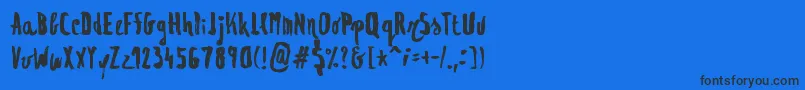 Regolith1 Font – Black Fonts on Blue Background