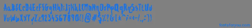 Regolith1 Font – Blue Fonts on Gray Background