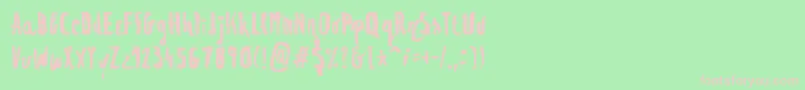 Regolith1 Font – Pink Fonts on Green Background
