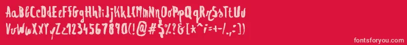 Regolith1 Font – Pink Fonts on Red Background
