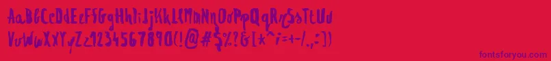 fuente Regolith1 – Fuentes Moradas Sobre Fondo Rojo