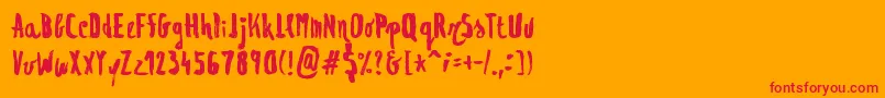 Regolith1 Font – Red Fonts on Orange Background
