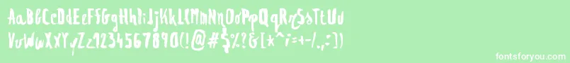 Regolith1 Font – White Fonts on Green Background