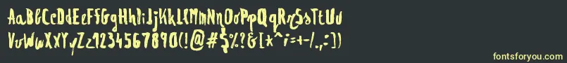 Regolith1 Font – Yellow Fonts on Black Background