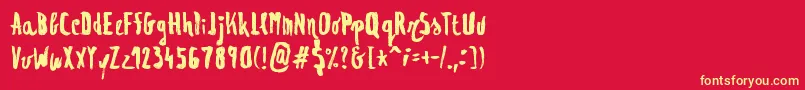 Regolith1 Font – Yellow Fonts on Red Background