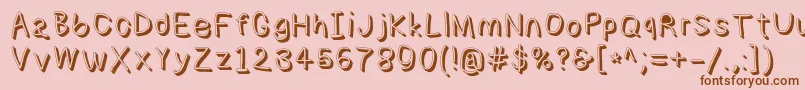 Numbbunnyshd Font – Brown Fonts on Pink Background