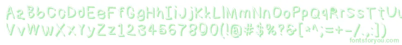 Numbbunnyshd Font – Green Fonts on White Background