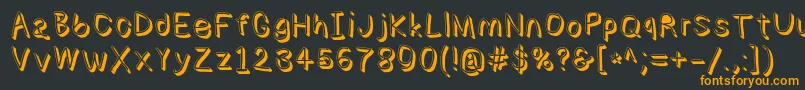 Numbbunnyshd Font – Orange Fonts on Black Background