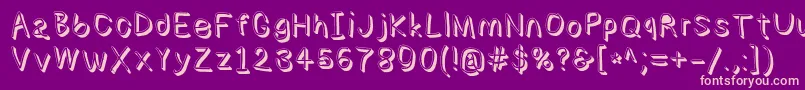 Numbbunnyshd Font – Pink Fonts on Purple Background