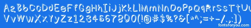Numbbunnyshd Font – White Fonts on Blue Background