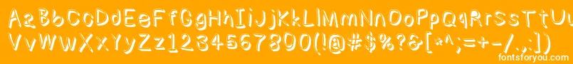 Numbbunnyshd Font – White Fonts on Orange Background