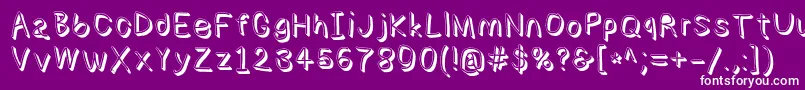 Numbbunnyshd Font – White Fonts on Purple Background