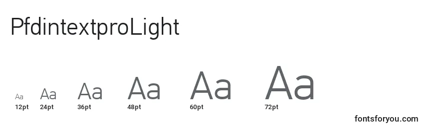 PfdintextproLight Font Sizes