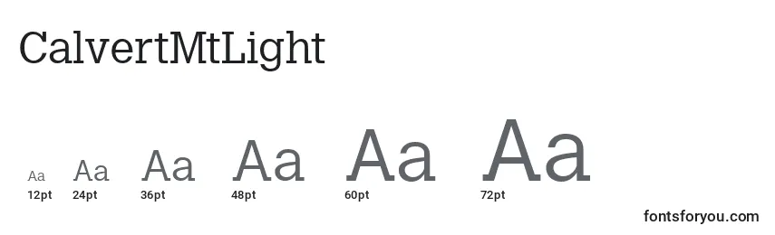 CalvertMtLight Font Sizes