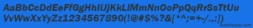 ItcFranklinGothicLtDemiItalic Font – Black Fonts on Blue Background