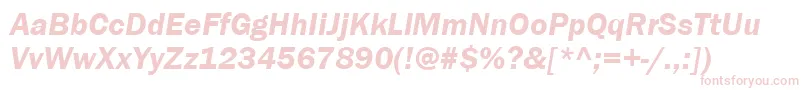 ItcFranklinGothicLtDemiItalic Font – Pink Fonts on White Background