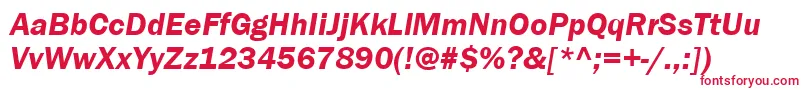 フォントItcFranklinGothicLtDemiItalic – 赤い文字