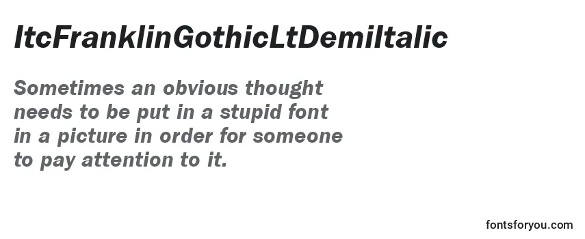 ItcFranklinGothicLtDemiItalic Font