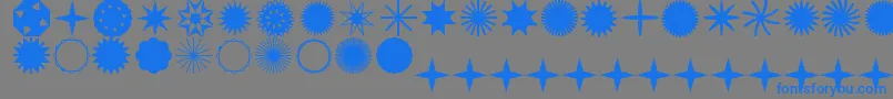 フォントStarTimeJl – 灰色の背景に青い文字