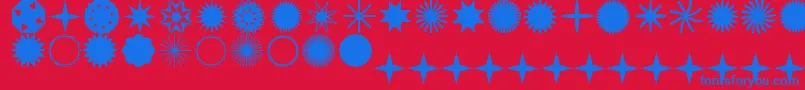 StarTimeJl Font – Blue Fonts on Red Background